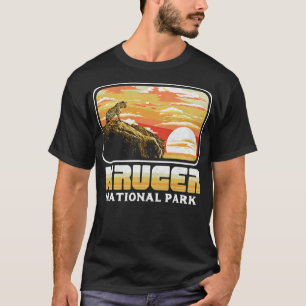 Retro Kruger National Park Leopard Vintage 80s Sou T-Shirt