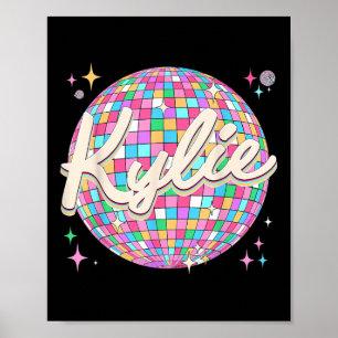 Retro Kylie First Name I Love Kylie Personalised D Poster