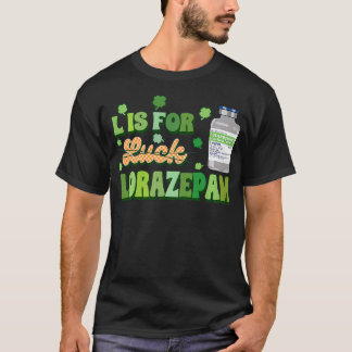 Retro L Is For Lorazepam Funny Icu Er Rn Nurses St T-Shirt