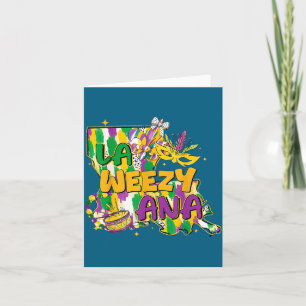 Retro La Weezy Ana Happy Mardi Gras Louisiana New  Card