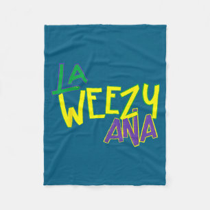 Retro La Weezy Ana Happy Mardi Gras Louisiana New  Fleece Blanket