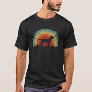 Retro Lab Pointer Vintage Rainbow Dog Men Women T-Shirt