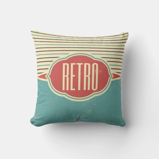Retro Label Designer Accent Pillows (Front)