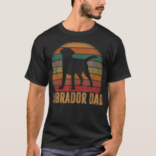 Retro Labrador Dad Gift Dog Daddy Golden Black Lab T-Shirt