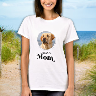 Retro Labrador MOM Personalise Dog Lover Pet Photo T-Shirt
