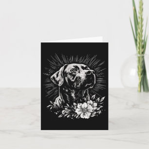 Retro Labrador Retriever Dog Lover Tattoo Style _1 Card