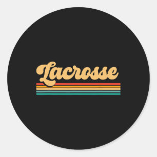 Retro Lacrosse Apparel - Lacrosse  Classic Round Sticker