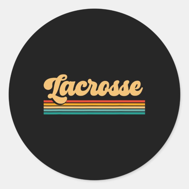 Retro Lacrosse Apparel - Lacrosse  Classic Round Sticker (Front)