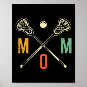 Retro Lacrosse Mum Lax Mum Lax Player Team Sports Poster