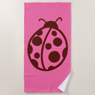 Retro Ladybug Beach Towel