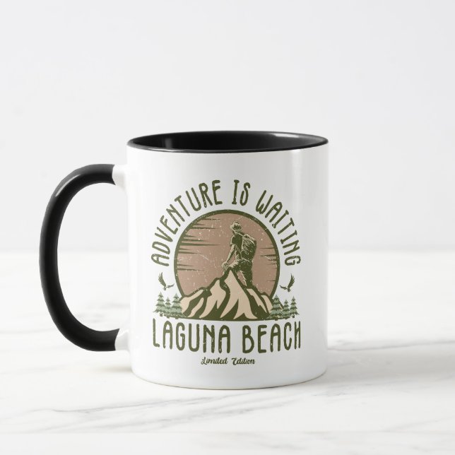 Retro Laguna Beach Hike  Mug (Left)
