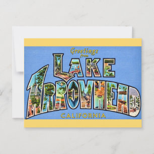Retro Lake Arrowhead Postcard