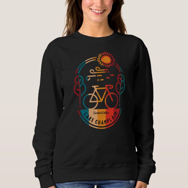 Retro Lake Champlain Bike Trail Sweatshirt (Front)