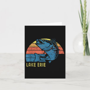 Retro Lake Erie Walleye Fishing Shirt Lake Erie So Card