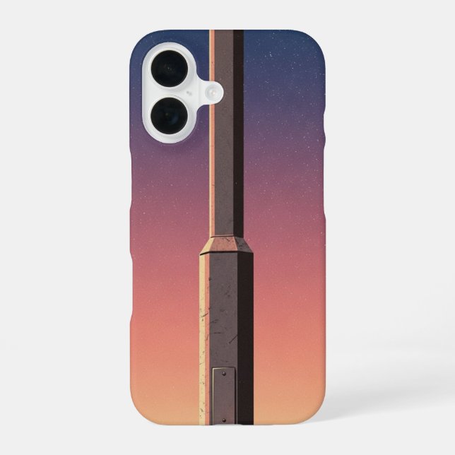 Retro Lamp Base iPhone 16 Case (Back)