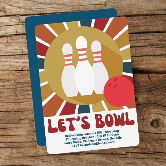 Retro Lanes Bowling Party Invitation (Creator Uploaded)