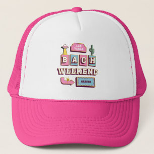 Retro las vegas bachelorette weekend trucker hat