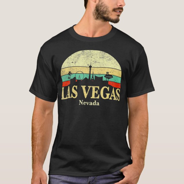 Retro Las Vegas Nevada  Vegas Strip Sin City T-Shirt (Front)