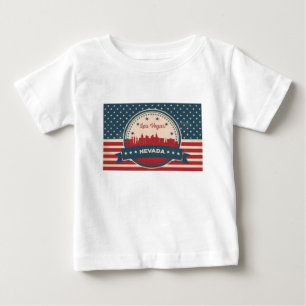Retro Las Vegas Skyline Baby T-Shirt