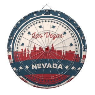 Retro Las Vegas Skyline Dartboard