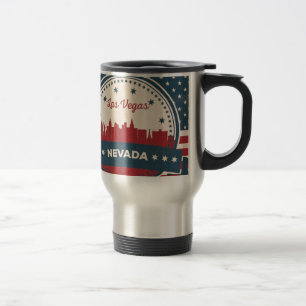 Retro Las Vegas Skyline Travel Mug