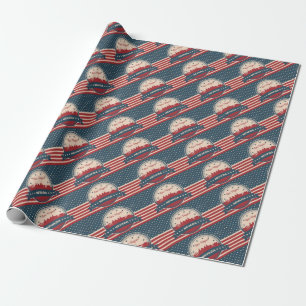 Retro Las Vegas Skyline Wrapping Paper