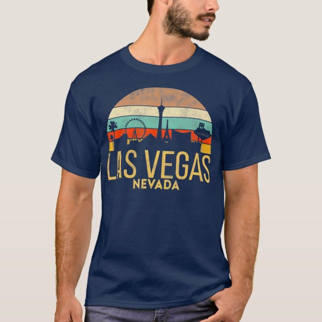 Retro LAS VEGAS souvenir  Nevada Sin City strip T-Shirt (Front)