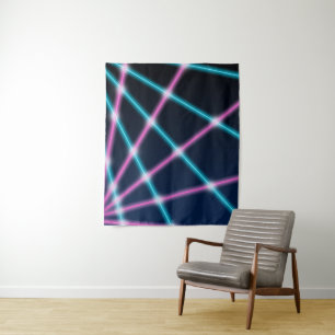 Retro Laser Photo School Portrait Backdrop 80s 90s Tapestry