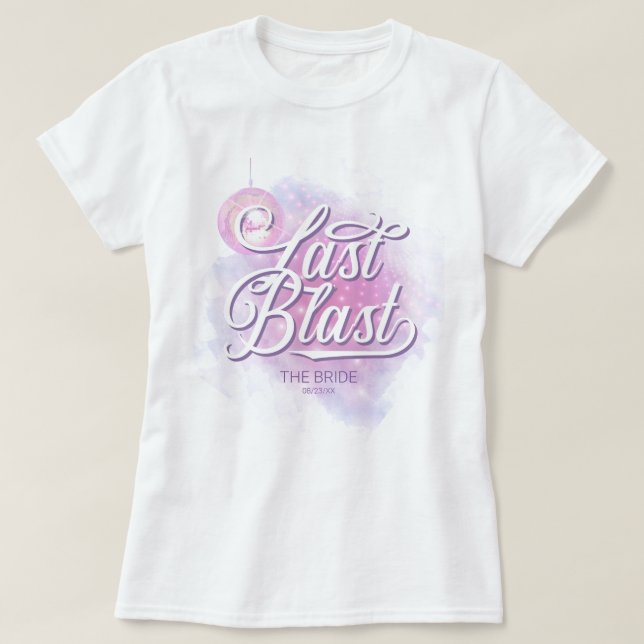 Retro Last Blast Disco Bachelorette Bride ID928 T-Shirt (Design Front)