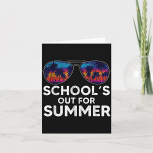Retro Last Day Of School Schools Out For Summer Card