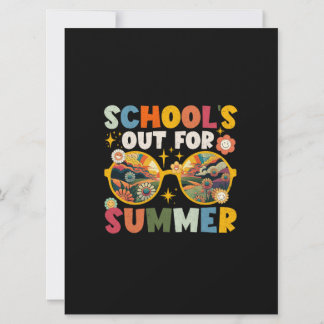 Retro Last Day of School's Out For Summer Teacher  Card
