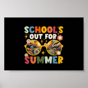 Retro Last Day of School's Out For Summer Teacher Poster