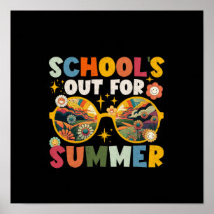 Retro Last Day of School's Out For Summer Teacher Poster