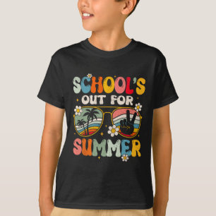 Retro Last Day Of School's Out For Summer Teacher T-Shirt