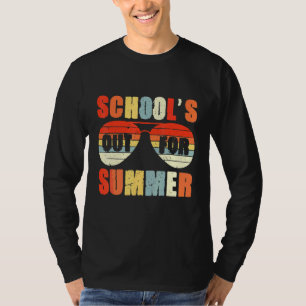 Retro Last Day Of Schools Out For Summer Teacher V T-Shirt