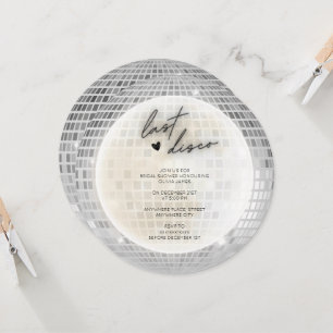 Retro last disco bridal shower  invitation