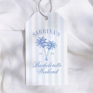 Retro Last Toast On The Coast Bachelorette Gift Tags