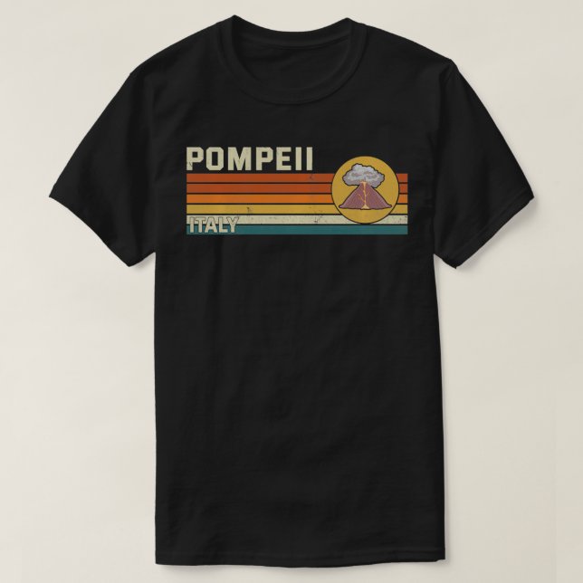 Retro Lava Championship Pompeii Italy Parkour Free T-Shirt (Design Front)