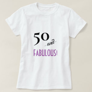 Retro Lavender 50 and FABULOUS! 50th Birthday T-Shirt
