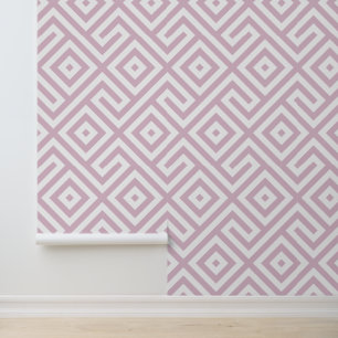 Retro Lavender Abstract Geometric Pattern Wallpaper