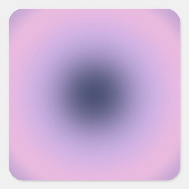 Retro Lavender Purple Gradient Square Sticker (Front)