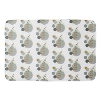 Retro Leaf Pattern Bath Mat