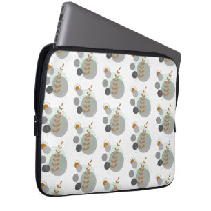 Retro Leaf Pattern Laptop Sleeve