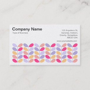 Retro Leaves 01 - (Platinum) Business Card
