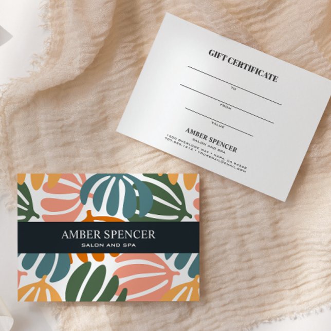 RETRO LEAVES GROOVY BOTANICAL GIRLY Gift Card (Creator Uploaded)