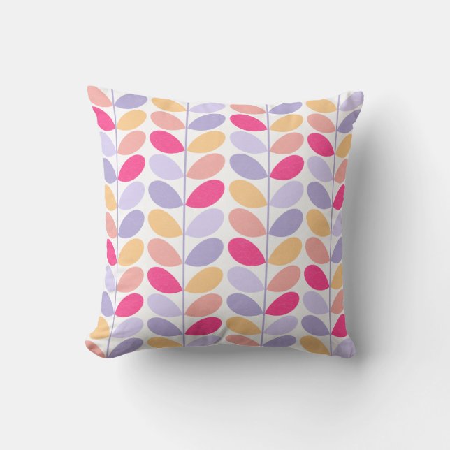 Retro Leaves Large Pattern Cushion (Front)