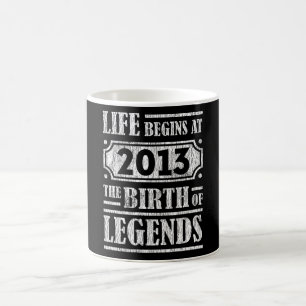 Retro Legend Born in 2013 Vintage Birthday Gift Coffee Mug
