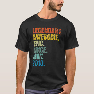 Retro Legendary Since May 2010 T 12 Years Old T-Shirt