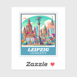 Retro Leipzig Skyline 