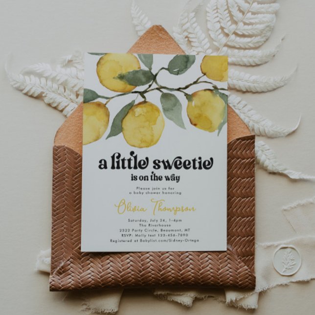 Retro Lemon Baby Shower Invitation (Creator Uploaded)